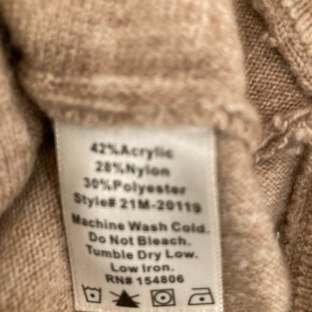 Anthropologie Beige Layered Fringe Sweater - Picture 6 of 6